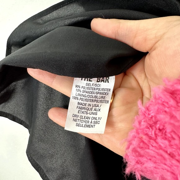 The Bar Dion Strapless Velvet Mini Dress in Black Size 8 - Picture 6 of 6